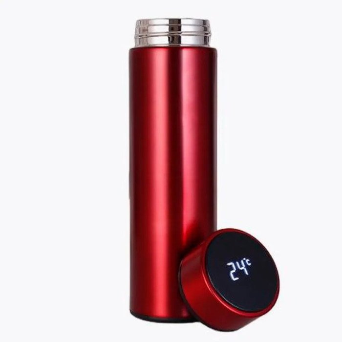 Термос UNIQUE UN-1006 500мл із датчиком температури, Термос із дисплеєм температури. Колір: червоний