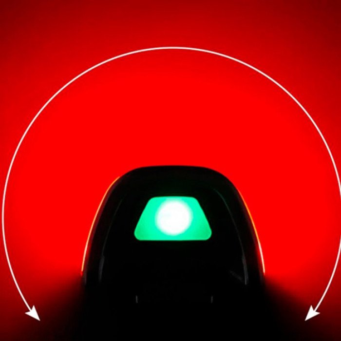 Велосипедний ліхтар задній зігнутий WQB-514, Велосипедний ліхтар з функцією мигалки