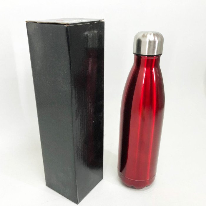 Туристичний термос пляшка UNIQUE UN-1022 500 мл холодних та гарячих напоїв зі сталі. Колір: червоний