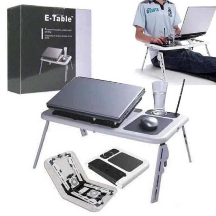 Підставка для ноутбука охолоджувальна LD-09 E-Table Підставка для ноутбука з протиковзким покриттям