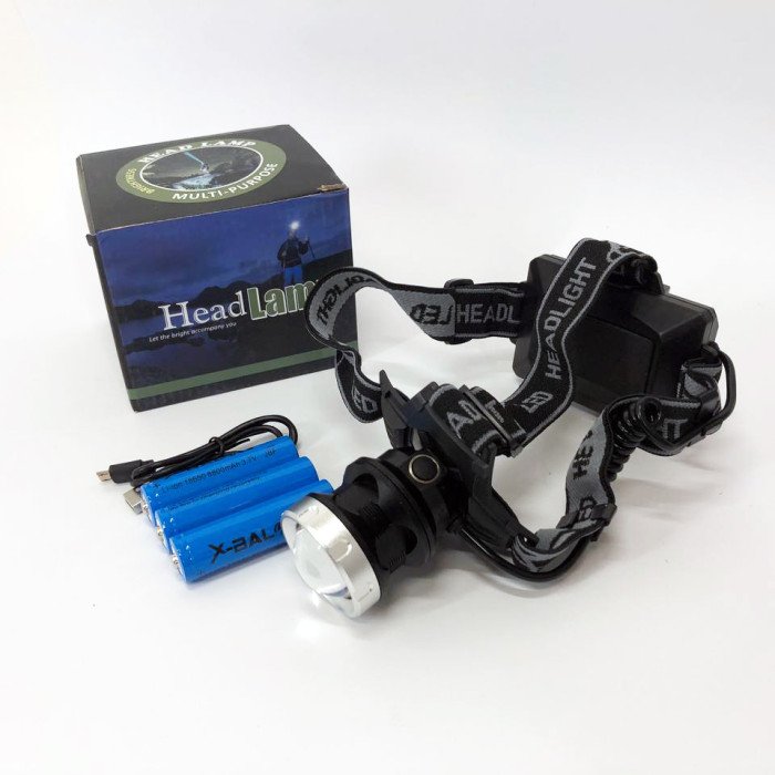 Ліхтарик на голову Bailong BL-8070-P50, LED налобний акумуляторний ліхтар, ліхтар на голову для риболовлі