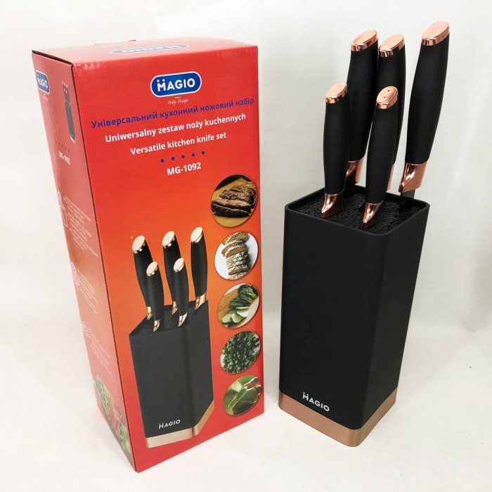 Універсальний кухонний ножовий набір Magio MG-1092 5 шт, набір ножів для кухні, набір кухонних ножів