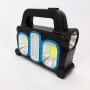 Ліхтар ручний на сонячній батареї 3в1 HB-6168-LED+2COB з боковою лампою, на 3 режими (з функцією Power Bank)