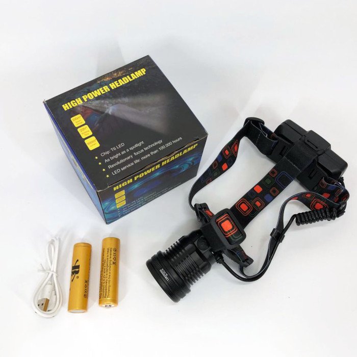 Ліхтар налобний акумуляторний XQ-172-T6-COB, ліхтарик на голову із зарядкою, ліхтарик налобний led