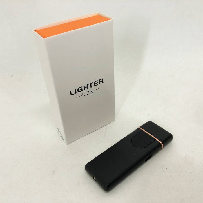 Електрозапальничка USB ZGP ABS, сенсорна електрична запальничка спіральна. Колір чорний