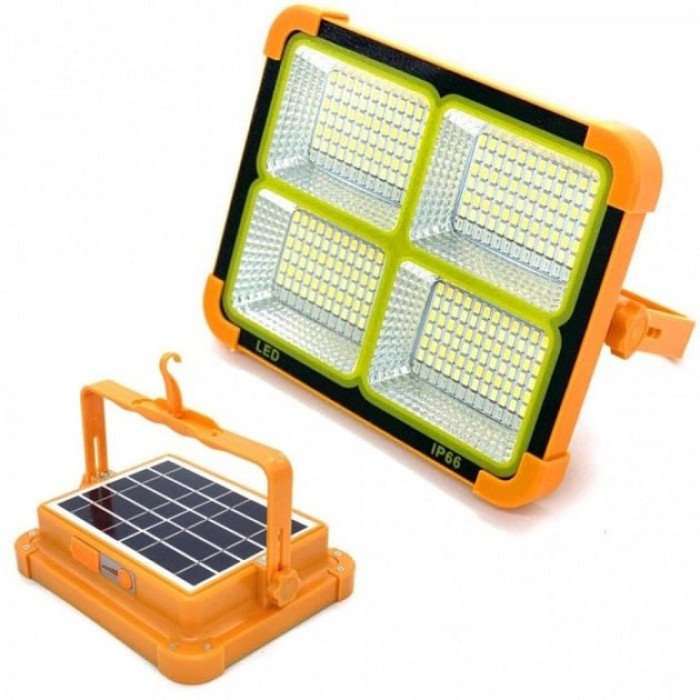 Потужний ліхтар - прожектор із сонячною панеллю та функцією Power bank Solar LED light 12000 mAH