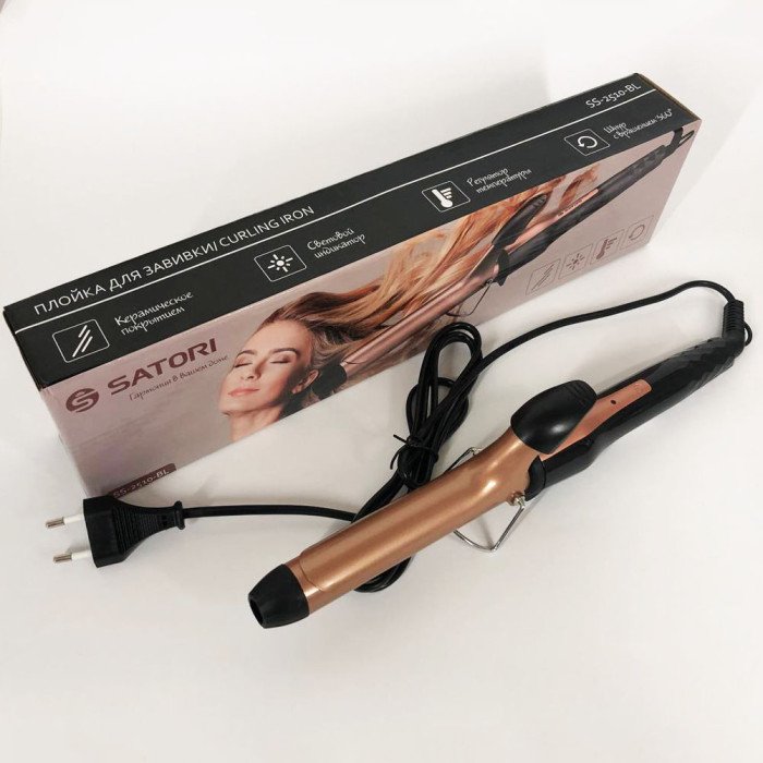 Плойка для волосся Satori SS-2510-BL 25 Вт, Праска для завивки волосся, Стайлер для укладання