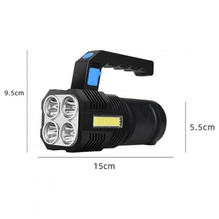 Ліхтар світлодіодний ручний переносний BL-X510-4LED+COB, світлодіодний ручний акумуляторний портативний