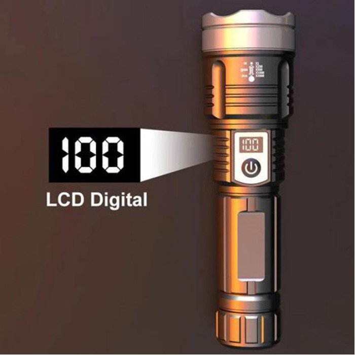 Ліхтар PLD-008 WHITE LASER LED PM10-TG, power bank, Ліхтарик тактичний акумуляторний ручний