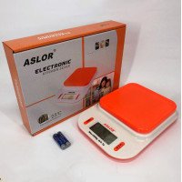 Ваги кухонні 109, 2 кг (0.1 г), термометр, електронні ваги для продуктів. Колір: помаранчевий