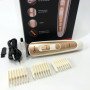 Машинка для стрижки волосся Gemei GM-6113 акумуляторна, чоловіча машинка для гоління. Колір: золотий