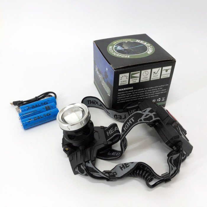 Ліхтарик на голову Bailong BL-8070-P50, LED налобний акумуляторний ліхтар, ліхтар на голову для риболовлі