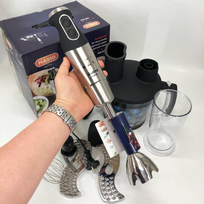 Блендер MAGIO MG-642, блендер для дитячого пюре, блендер для дому, блендер для кухні, електричний
