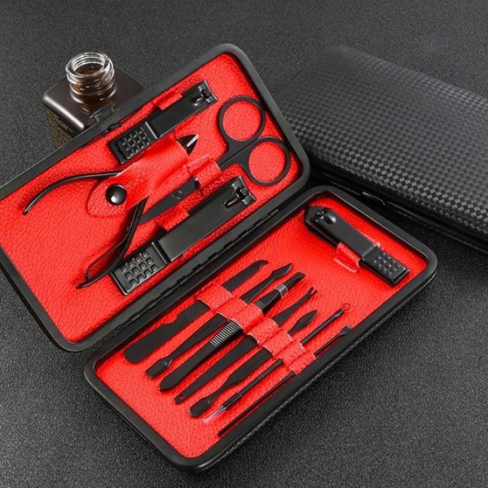 Манікюрний набір для догляду за нігтями, бровами та обличчям на 12 предметів, Манікюрні набори для чоловіків