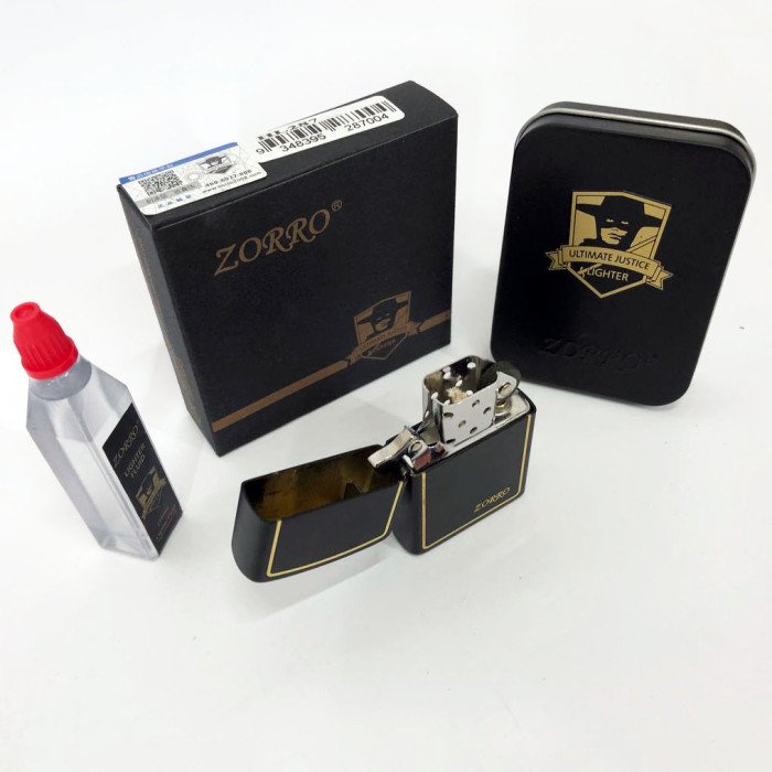 Запальничка бензинова Zorro HL-287, запальнички подарунки для чоловіків, оригінальна бензинова запальничка