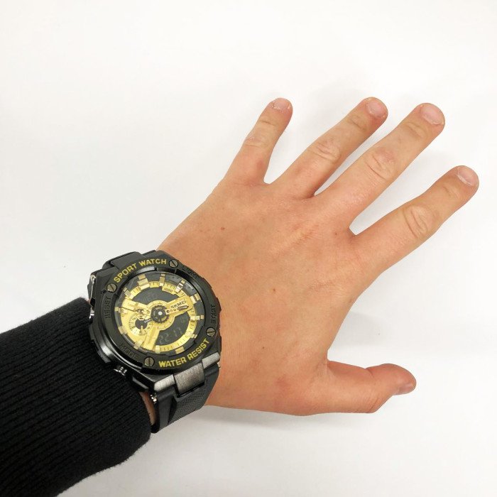 Годинник наручний чоловічий SKMEI 2101BKGD, армійський годинник протиударний, оригінальний чоловічий годинник спортивний