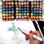 Набір двосторонніх маркерів sketch 80шт, Скетч-маркери для малювання, Фломастери тач Художній