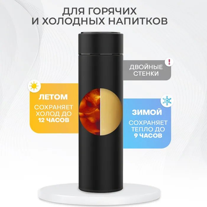 Розумний термос з екраном, Термос з нержавіючої сталі, Термос з дисплеєм температури, Термос з термометром