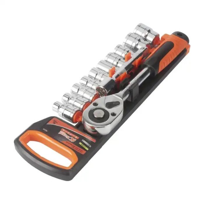 Набір торцевих головок 1/2" з тріскачкою, 12шт / Універсальний набір інструментів головок для авто