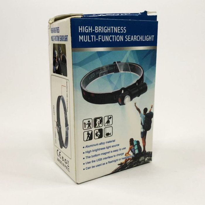 Налобний ліхтар Police BL-2155-XPE + вбудований акумулятор + USB, Потужний акумуляторний ліхтарик налобний