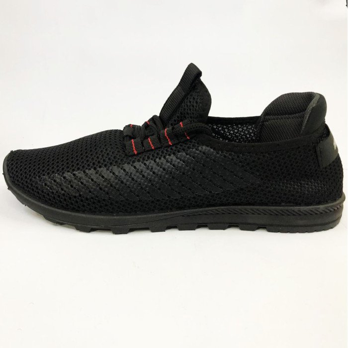 Тонкі кросівки | Мякі чоловічі кросівки | 45 Розмір. Кросівки з тканини, що дихають. Модель 45112. Колір: чорний