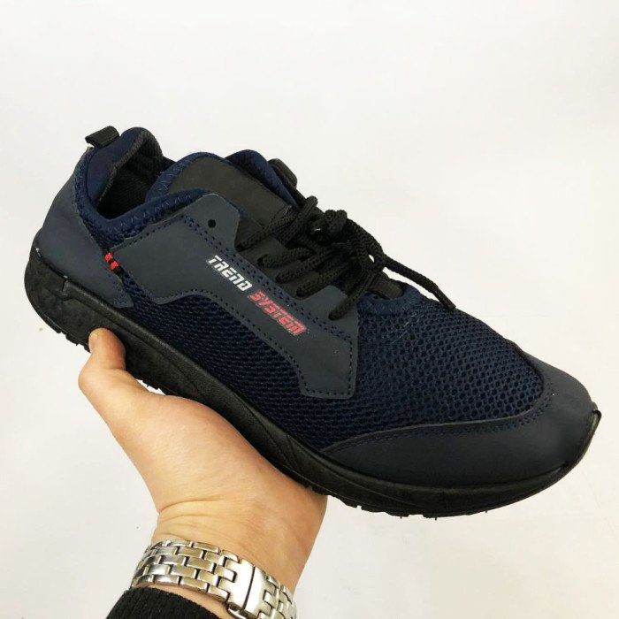 Кросівки сітка чоловіча сіточка 41 розмір. Чоловічі кросівки з тканини, що дихають. Модель 23576. Колір: синій