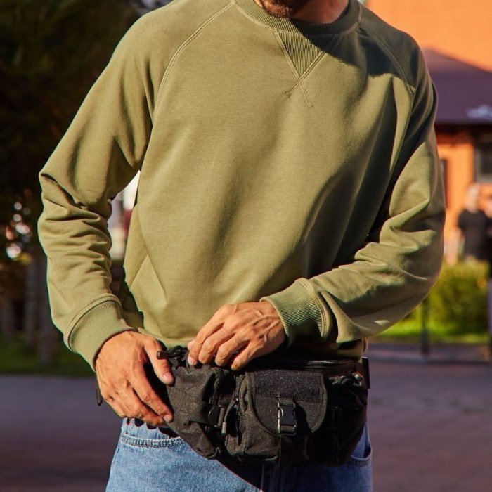 Набір! Якісна тактична сумка через плече + тактичний ліхтар