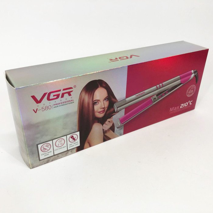 Праска випрямляч для волосся VGR V-580, Гофре плойка праска для волосся, Маленька плойка
