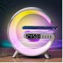 Розумний Нічний світильник G63 міні з Bluetooth Колонкою бездротовою зарядкою 10W Годинниками і RGB підсвічуванням