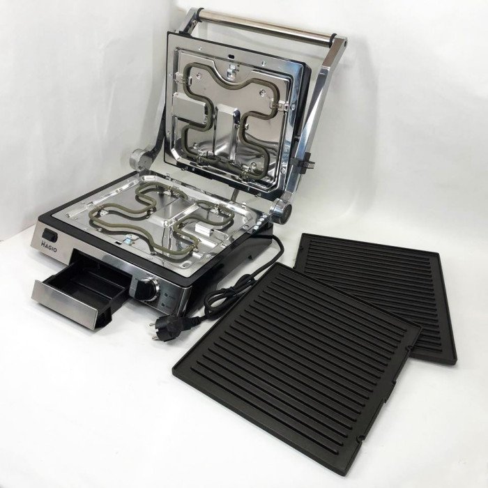 Електрогриль-барбекю електричний Magio МG-372 Антипригарне покриття 2200W, домашній гриль для шаурми