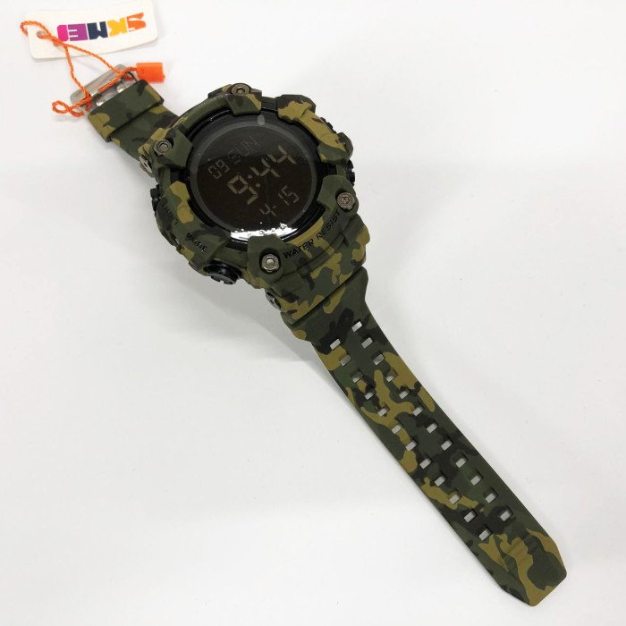 Годинник наручний чоловічий SKMEI 1968CMGN GREEN CAMO, водонепроникний чоловічий годинник. Колір: камуфляж