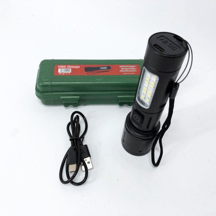 Кишеньковий ліхтарик PLD-603 White з LED-лазером PM10-TG+18SMD (білий+червоний), Лед ліхтар переносний