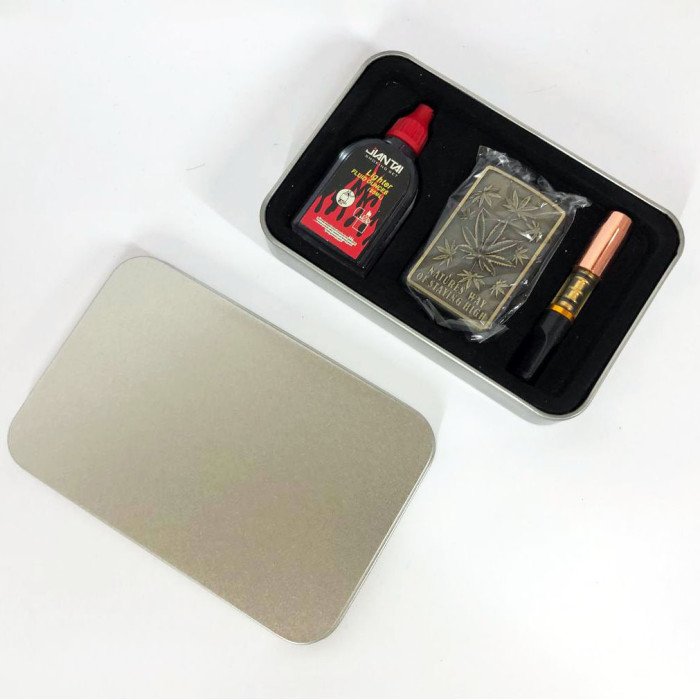 Запальничка бензинова в подарунковій коробці N12, запальнички для чоловіків, стильна запальничка в подарунок