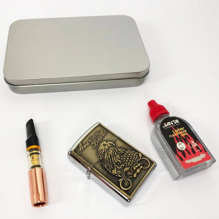 Запальничка бензинова в подарунковій коробці N5, запальничка вітрозахисна, запальничка бензин