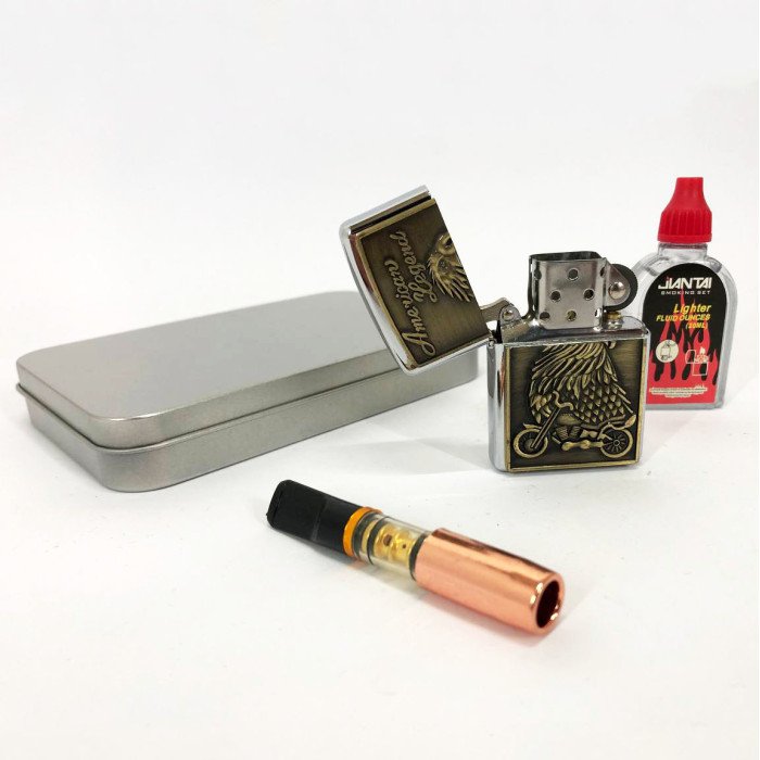 Запальничка бензинова в подарунковій коробці N5, запальничка вітрозахисна, запальничка бензин