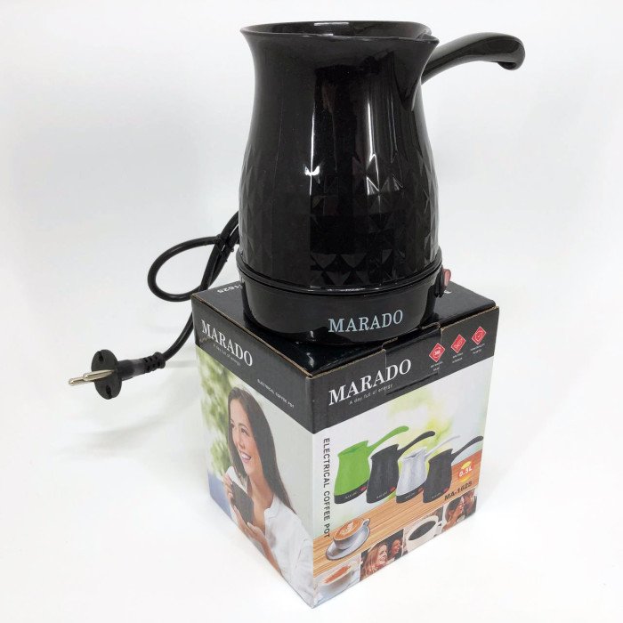 Електрична турка для кави Marado MA-1625, Турка для заварної кави для приготування кави. Колір: чорний