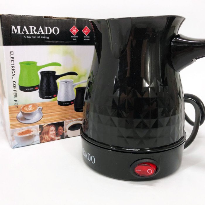 Електрична турка для кави Marado MA-1625, Турка для заварної кави для приготування кави. Колір: чорний
