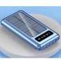 Портативний зарядний пристрій на 10000 mAh, Power Bank на сонячній батареї, заряджання. Колір: синій
