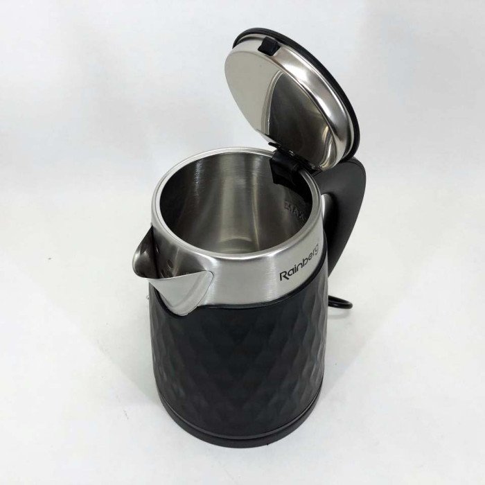 Чайник електричний Rainberg RB-2226 з нержавіючої сталі 2000Вт 2л. Колір: чорний