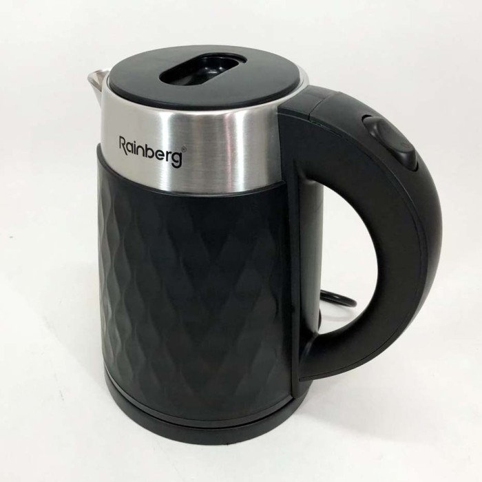 Чайник електричний Rainberg RB-2226 з нержавіючої сталі 2000Вт 2л. Колір: чорний