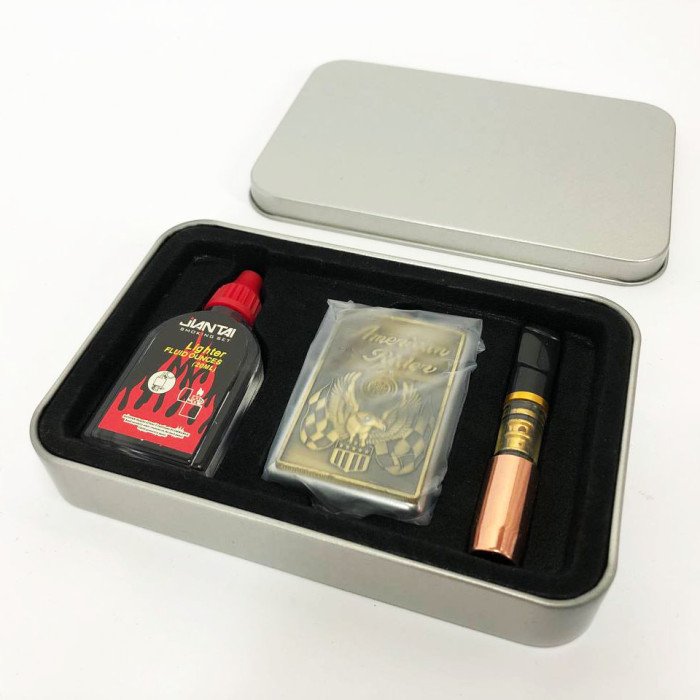 Запальничка бензинова в подарунковій коробці N4, запальничка в подарунковому футлярі, подарунок запальничка