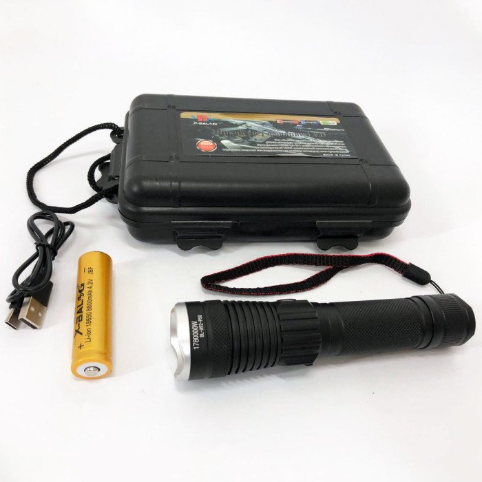 Тактичний ліхтар Police BL-A92-P50, сильний ліхтарик, світлодіодний ліхтарик ручний акумуляторний портативний