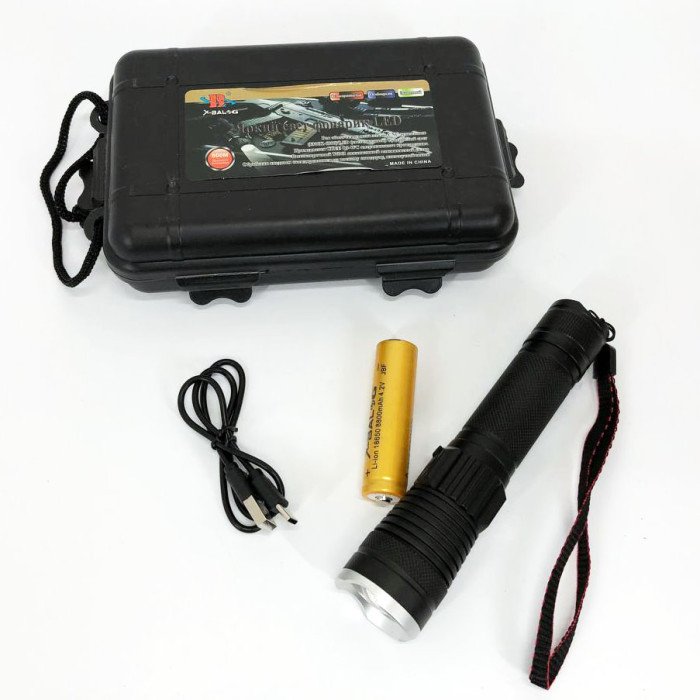 Тактичний ліхтар Police BL-A92-P50, сильний ліхтарик, світлодіодний ліхтарик ручний акумуляторний портативний