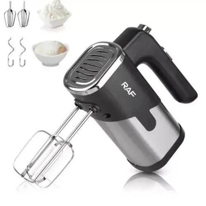 Міксер ручний на кухню RAF R-6630 5 швидкостей 2 насадки 300 W, двовінчиковий міксер, міксер для збивання