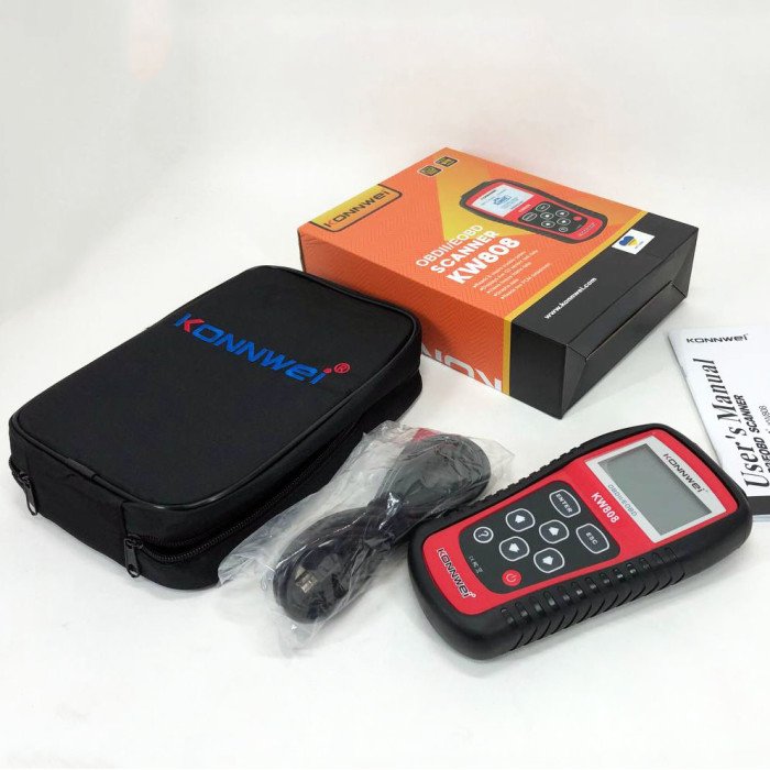 Автомобільний діагностичний сканер Konnwei KW808 OBD II/EOBD, Автотестер універсальний Адаптер