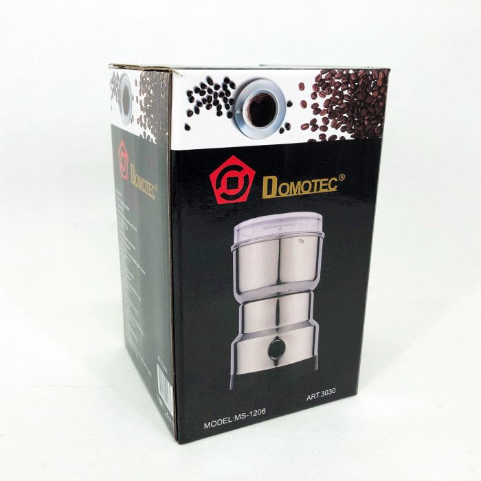 Кавомолка DOMOTEC MS-1206 (150Вт, 70г), кавомолка електрична для турки, роторна кавомолка
