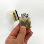 Запальничка бензинова герб України 4410, запальничка в подарунок, сувенірні запальнички. Колір: золотий