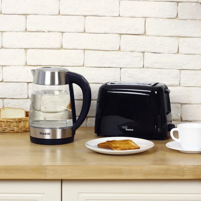 Електрочайник MAGIO MG-499, чайник прозорий з підсвічуванням, електрочайник з підсвічуванням