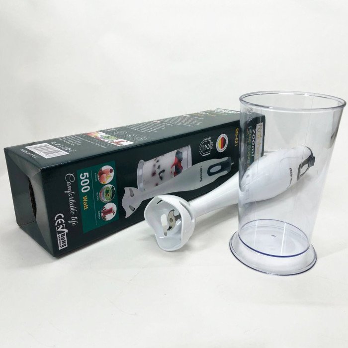 Блендер занурювальний Rainberg RB-621 побутовий блендер з чашею 500W