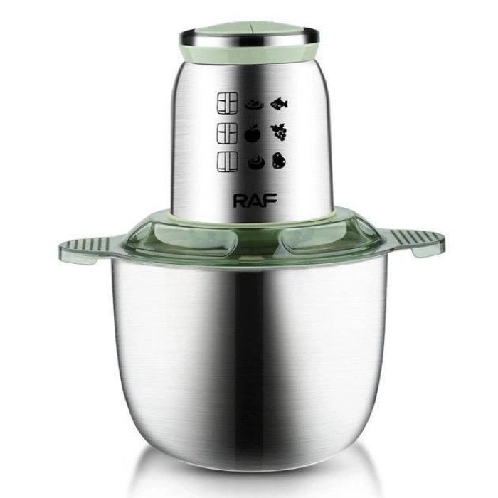 Подрібнювач блендер RAF R 7002 електричний чоппер для кухні з металевою чашею 3л RAF 600W